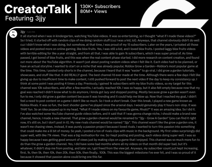 CreatorTalk featuring 3jjy